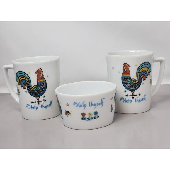 Vintage Mid‎ Century Berggren “Help Thyself,” Rooster Creamer, Berggren Rooster - Picture 1 of 16